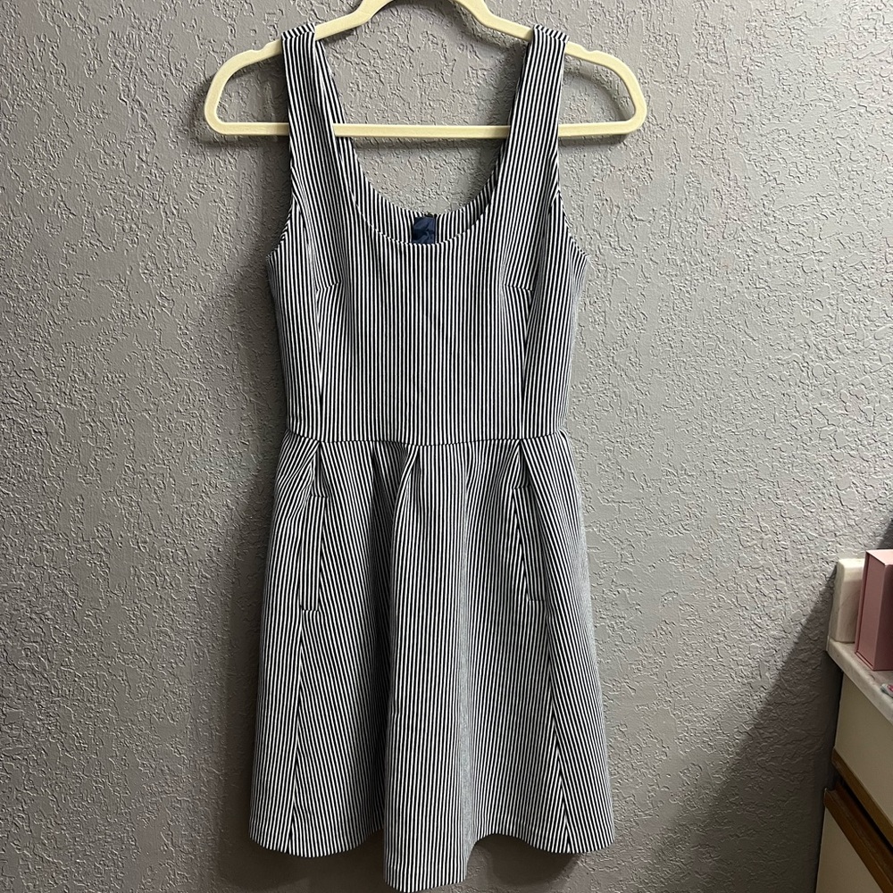 Banana Republic Black and White Striped Mini Dress
